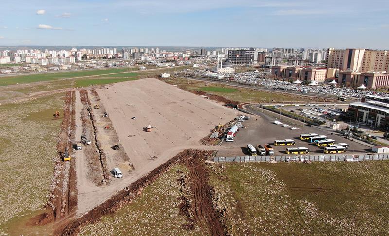 DİYARBAKIR’DAKİ KONTEYNER KENTTE ALT YAPI ÇALIŞMALARI BAŞLADI