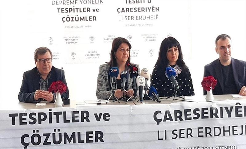 HDP’DEN DEPREME YÖNELİK TESPİT VE ÇÖZÜM ÖNERİLERİ