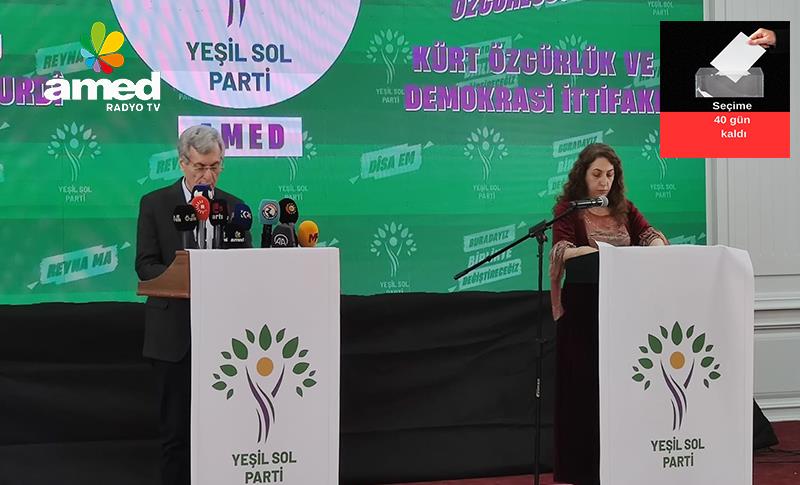 KÜRT ÖZGÜRLÜK VE DEMOKRASİ İTTİFAKI SEÇİM DEKLARASYONUNU AÇIKLIYOR