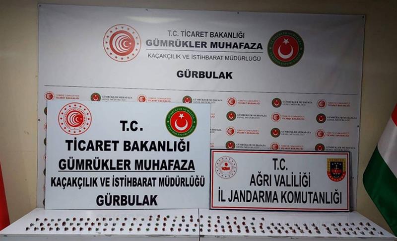 AĞRI’DA 250 BİN TL’LİK GÜMRÜK KAÇAĞI GÜMÜŞ YÜZÜK ELE GEÇİRİLDİ