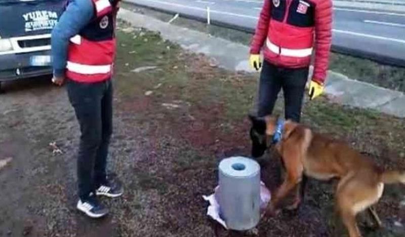 DİYARBAKIR’DA BİR OTOBÜSTE SİLİNDİRİN İÇİNDE ESRAR ÇIKTI