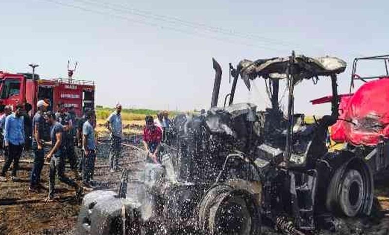 MARDİN’DE 50 DÖNÜMLÜK BUĞDAY TARLASI YANDI